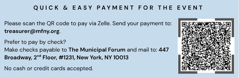 To pay via Zelle, scan this code. (2)